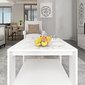 Kohvilaud Asir, 90x43,8x60 cm, valge/marmor hind ja info | Diivanilauad | kaup24.ee
