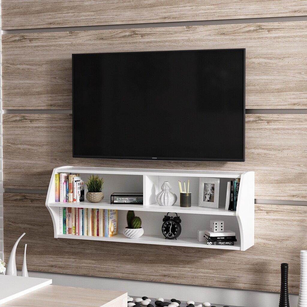 TV alus Asir, 124x44x27 cm, valge цена и информация | TV alused | kaup24.ee