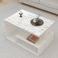 Kohvilaud Asir, 90x48,6x60 cm, valge/marmor hind ja info | Diivanilauad | kaup24.ee