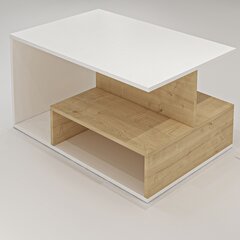 Кофейный столик Asir, 90x48,6x60 см, белый/коричневый цена и информация | Журнальные столики | kaup24.ee