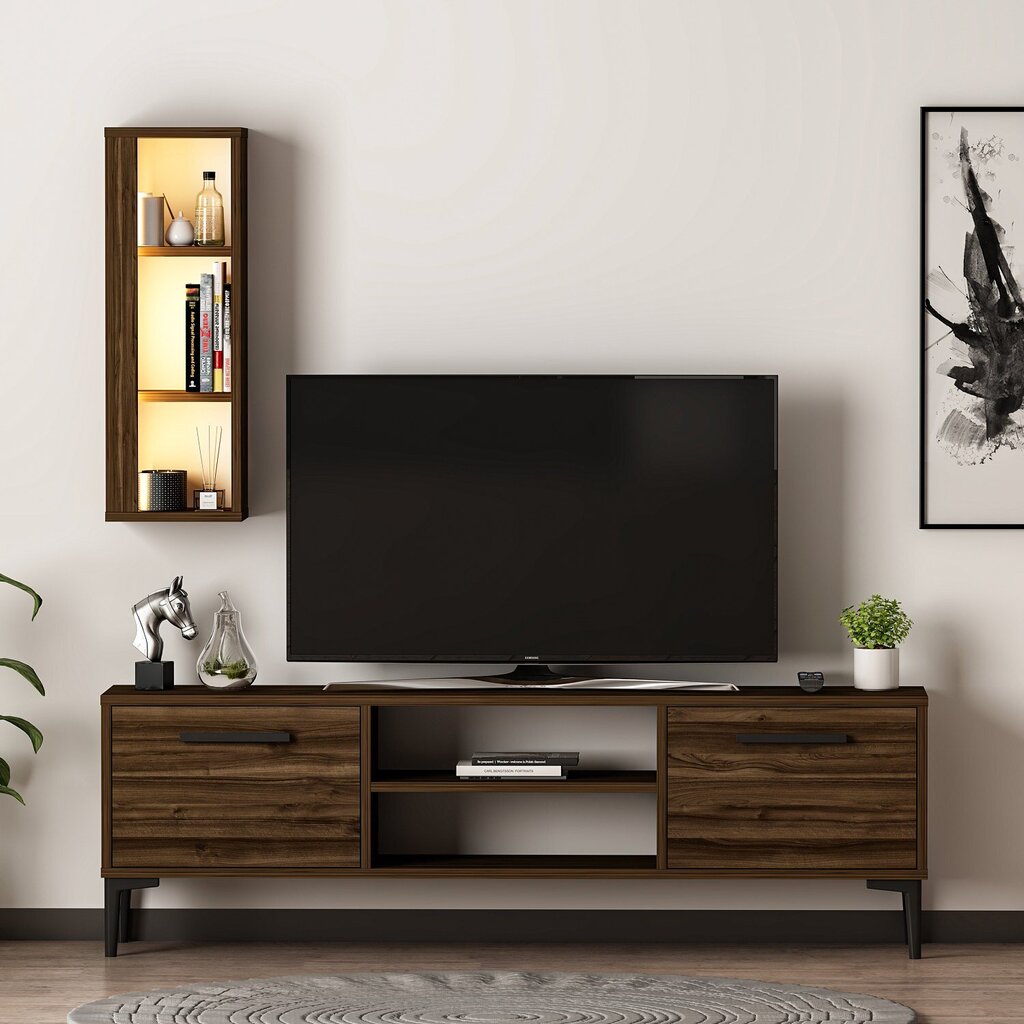 TV alus Asir, 150x48x29.6 cm, pruun цена и информация | TV alused | kaup24.ee