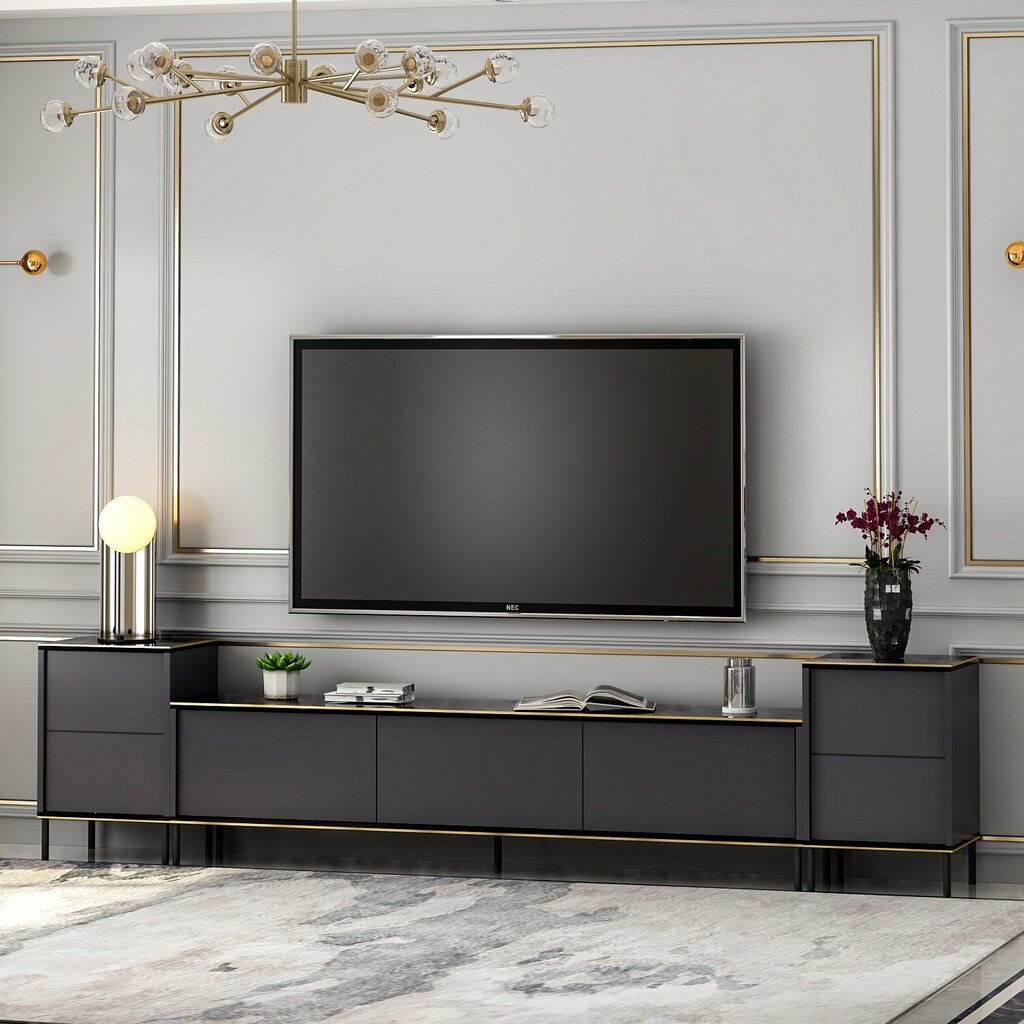 TV-alus Asir, 180x45,2x35 cm, hall hind ja info | TV alused | kaup24.ee