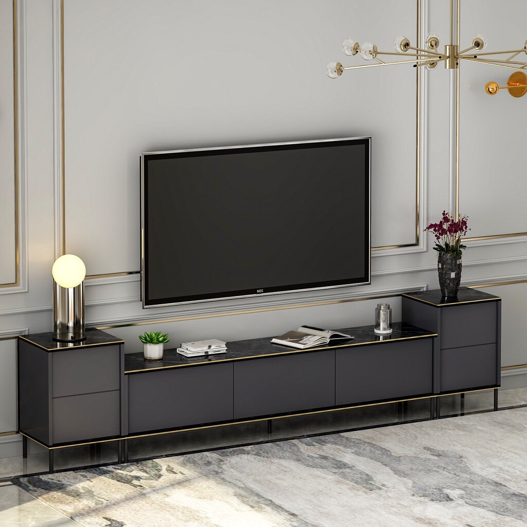 TV-alus Asir, 180x45,2x35 cm, hall hind ja info | TV alused | kaup24.ee