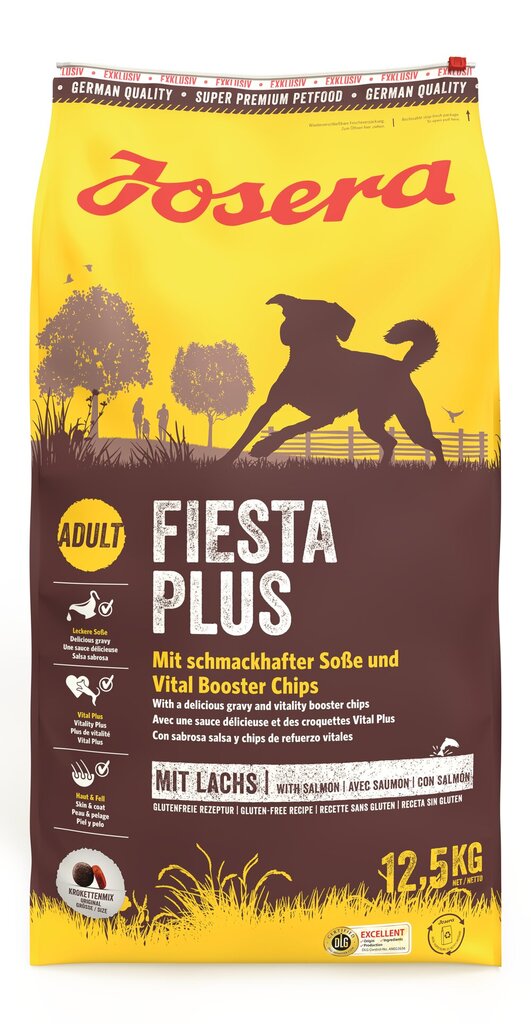 Josera valivatele koertele Fiesta plus, 12,5 kg hind ja info | Kuivtoit koertele | kaup24.ee