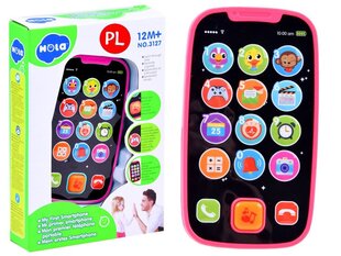 Interaktiivne telefon lastele poola keeles, roosa, Hola цена и информация | Игрушки для малышей | kaup24.ee