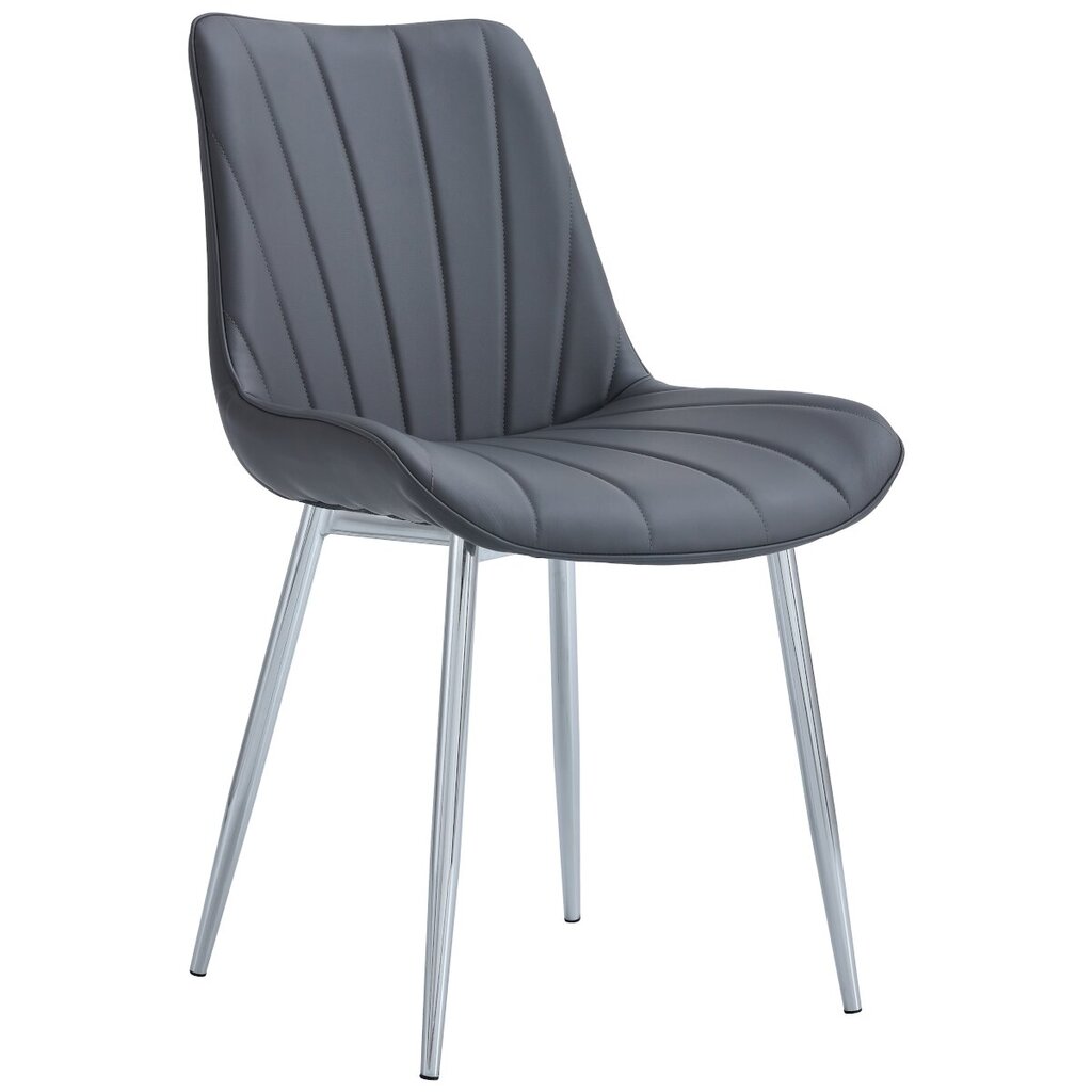 Polsterdatud tool, Alice, Viking, kunstnahk, hall hind ja info | Söögilaua toolid, köögitoolid | kaup24.ee