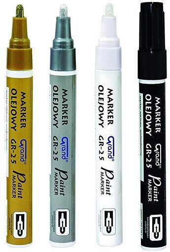 Marker GR-25, Grand, 1,8-2,8mm, must цена и информация | Kirjatarbed | kaup24.ee