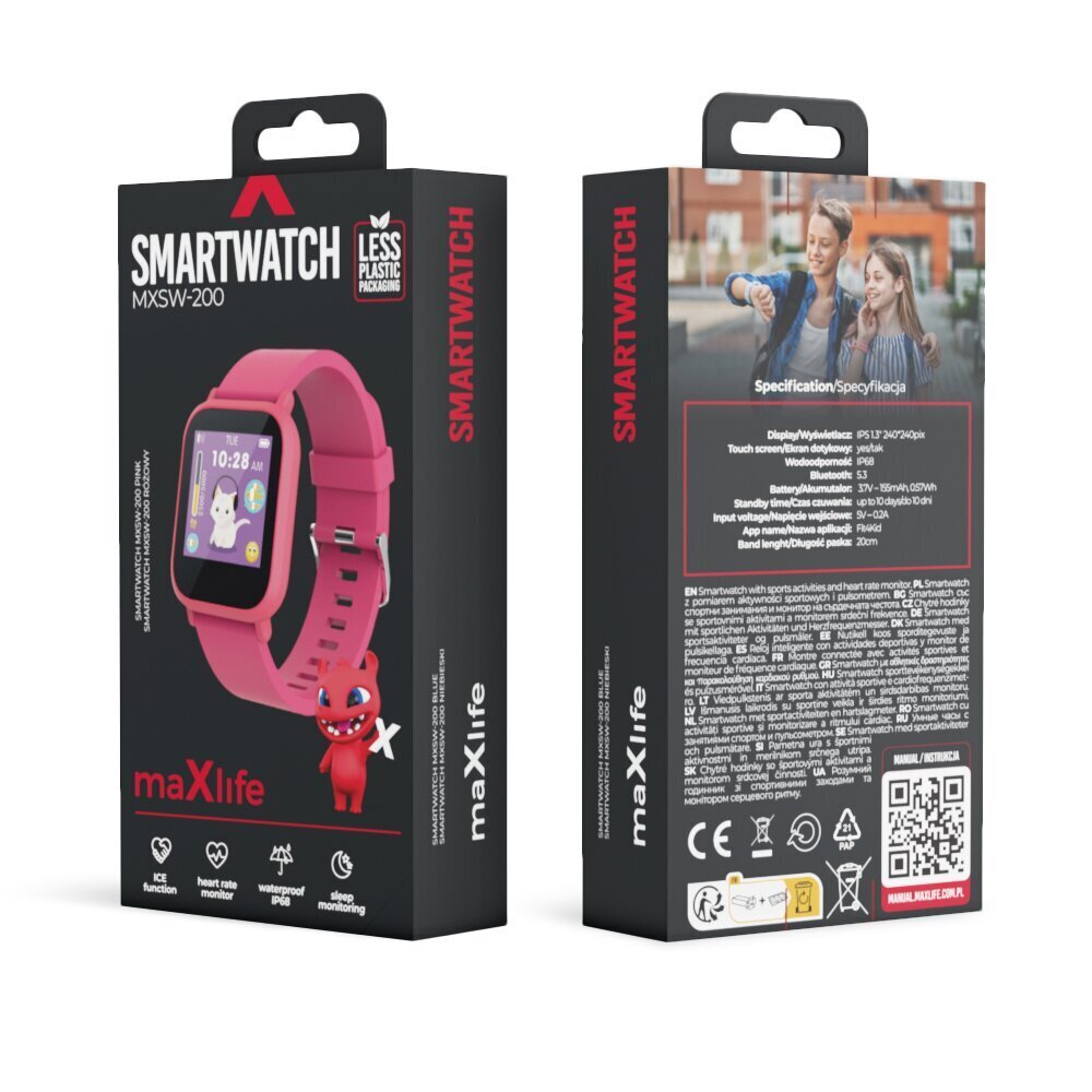 Maxlife Kids MXSW-200 Pink hind ja info | Nutikellad (smartwatch) | kaup24.ee