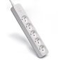 SAVIO Power strip 5 pistikupesa 3m valge LZ-09 цена и информация | Pikendusjuhtmed, kaablid | kaup24.ee