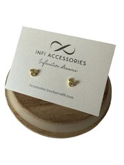 Женские серьги Infi Accessories Mini Hearts yellow цена и информация | Серьги | kaup24.ee