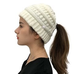 Talvine kork ponile - valge HD-56868 hind ja info | Tüdrukute mütsid, sallid, kindad | kaup24.ee