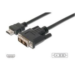 AK 639 HDMI cable type A male - DVI-D type A male 2m, цена и информация | Кабели и провода | kaup24.ee
