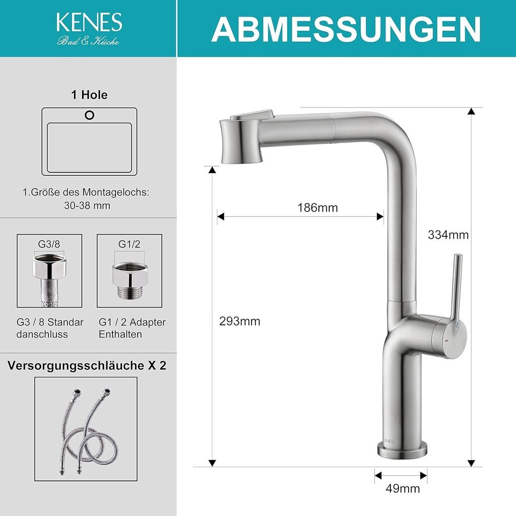 Köögisegisti Kenes, hõbedane hind ja info | Köögisegistid | kaup24.ee