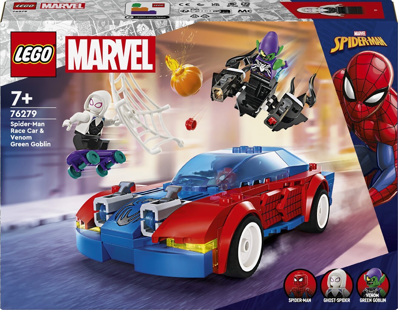 76279 Lego® Marvel Ämblikmehe võidusõiduauto ja mürgitatud Roheline Goblin цена и информация | Klotsid ja konstruktorid | kaup24.ee