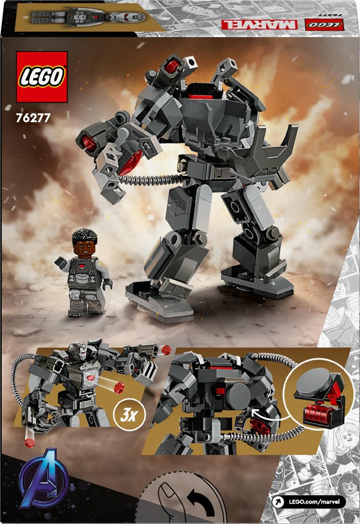 76277 Lego® Marvel Sõjamasin soomusrobot цена и информация | Klotsid ja konstruktorid | kaup24.ee