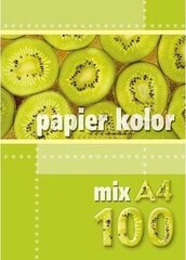 Värviline kahepoolne paber Kreska A4, 100 lehte, must hind ja info | Vihikud, märkmikud ja paberikaubad | kaup24.ee