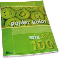 Цветная бумага Kreska, формат A4, 100 листов цена и информация | Тетради и бумажные товары | kaup24.ee