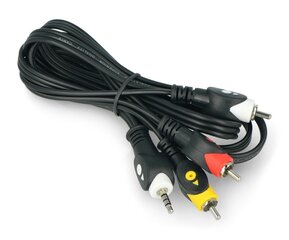кабель jack 3.5 quad 3 x rca 1.5 м цена и информация | Кабели и провода | kaup24.ee