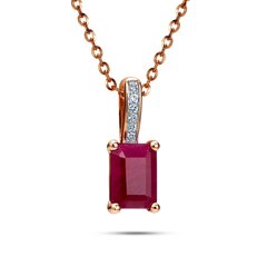 Кольцо из золота с рубином и бриллиантами цена и информация | Украшение на шею | kaup24.ee