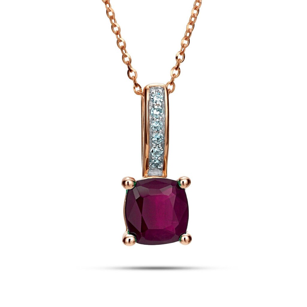 Kuldripats rubiini ja teemantidega naistele цена и информация | Kaelakeed | kaup24.ee