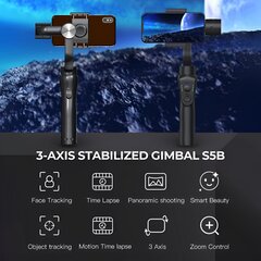 Gimbal 3-teljeline stabilisaator telefonile LIVMAN S5B цена и информация | Моноподы для селфи («Selfie sticks») | kaup24.ee