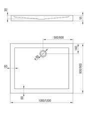 Kahjustatud pakendiga toode. Dušialus Deante Minimal 100x80, 100x90 cm hind ja info | Sanitaartehnika kahjustatud pakendis | kaup24.ee