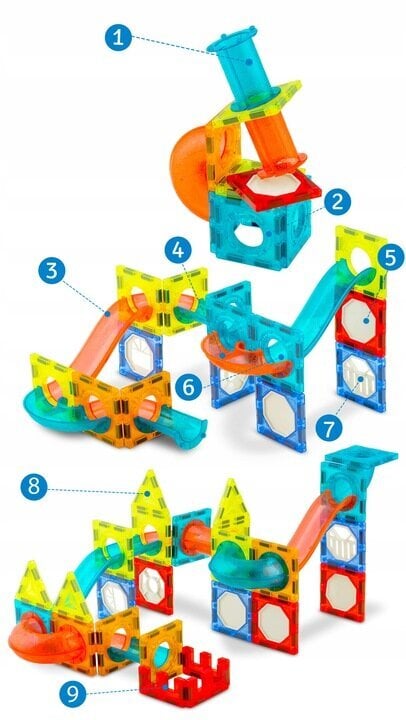 Valgusega magnetklotsid, 110-osaline hind ja info | Klotsid ja konstruktorid | kaup24.ee