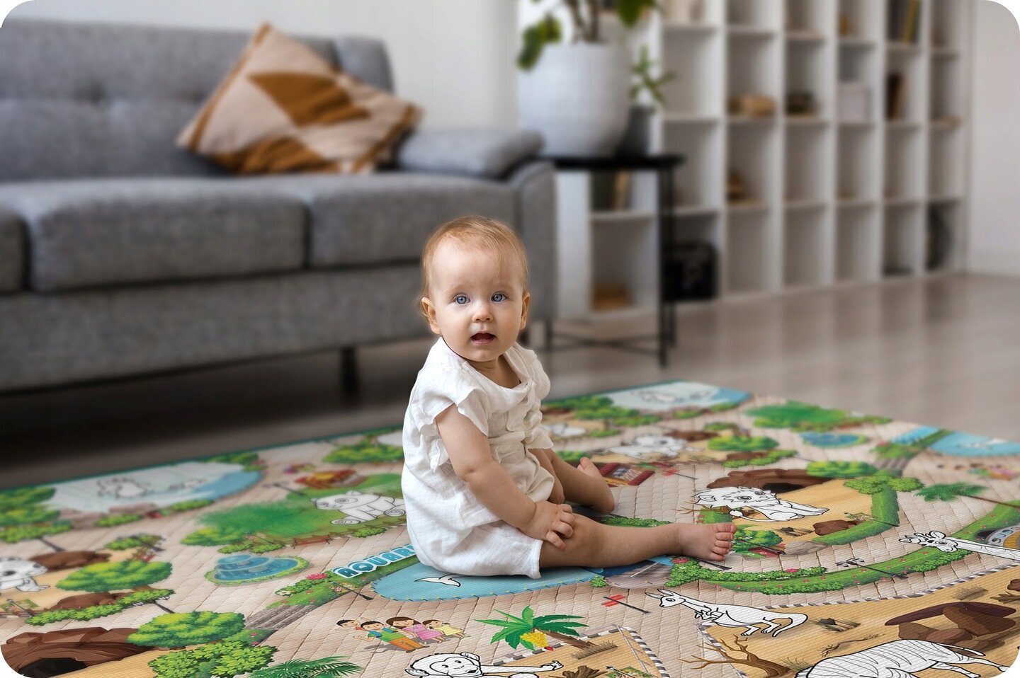 Värvimismatt lastele Ricokids, 120 x 90 x 0,3 cm hind ja info | Arendavad mänguasjad | kaup24.ee