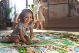 Детский коврик для рисования из пенопласта Ricokids, 120 x 90 x 0,3 см цена и информация | Развивающие игрушки | kaup24.ee