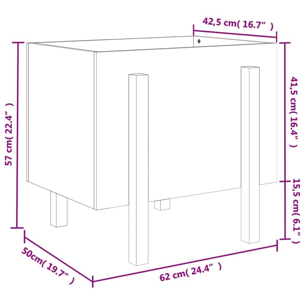 Taimekast vidaXL, 62x50x57 cm hind ja info | Lillekastid | kaup24.ee