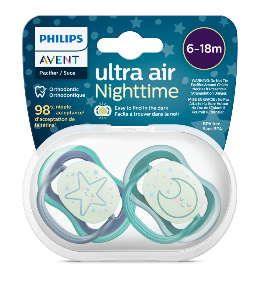 Öölutt Philips Avent Ultra Air SCF376/13, 6-18 kuud, 2 tk. цена и информация | Lutid | kaup24.ee