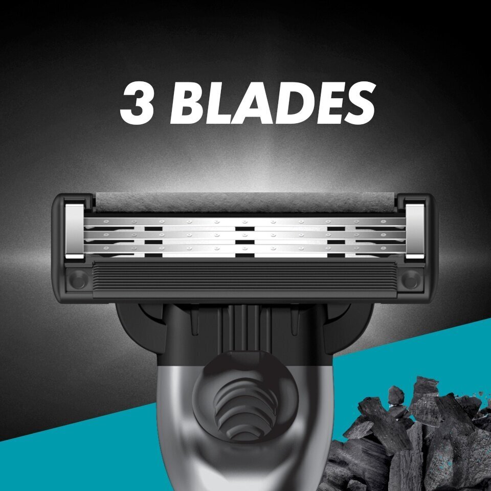 Raseerimispead Gillette Mach3 Charcoal 5tk + käepide цена и информация | Raseerimisvahendid | kaup24.ee