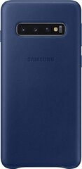 Чехол Samsung для Samsung Galaxy S10, тип чехла - спинка, кожаный, синий цена и информация | Чехлы для телефонов | kaup24.ee