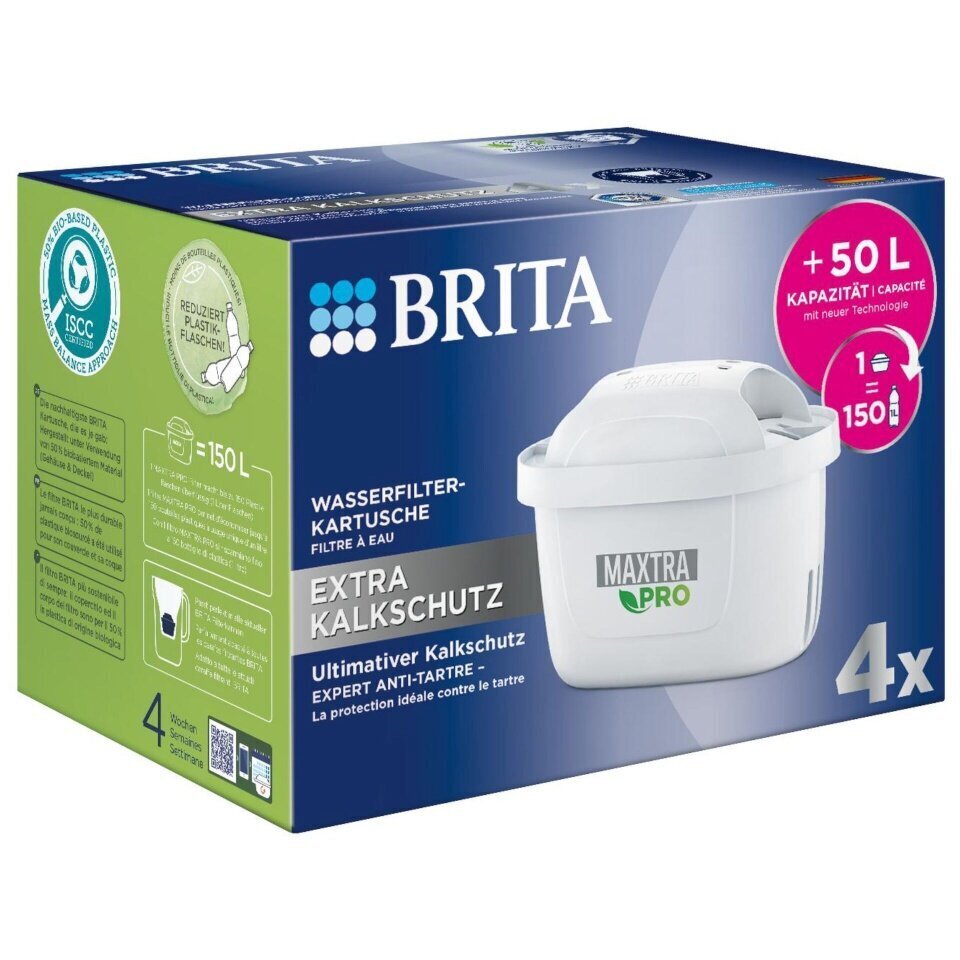 Brita filtrid Maxtra PRO Extra Lime Protection Pack 4 hind ja info | Filterkannud ja filtrid | kaup24.ee