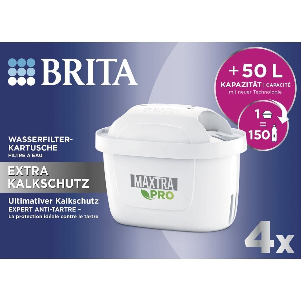 Brita filtrid Maxtra PRO Extra Lime Protection Pack 4 hind ja info | Filterkannud ja filtrid | kaup24.ee