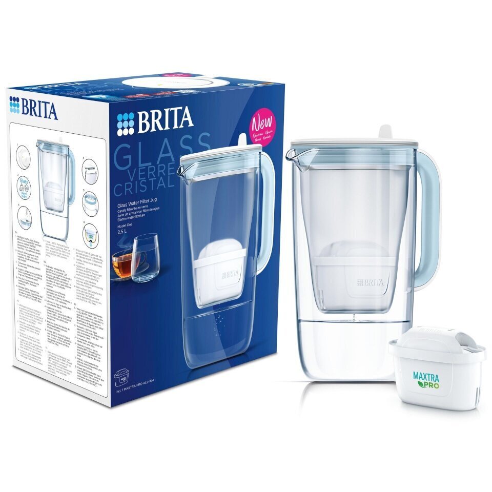 Brita veefilterkann Glass Bottle Model One цена и информация | Filterkannud ja filtrid | kaup24.ee