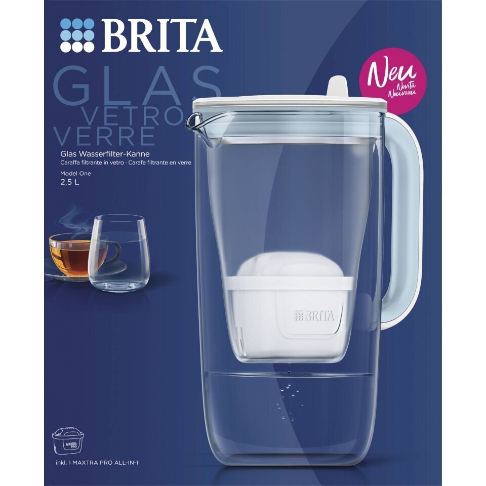 Brita veefilterkann Glass Bottle Model One цена и информация | Filterkannud ja filtrid | kaup24.ee