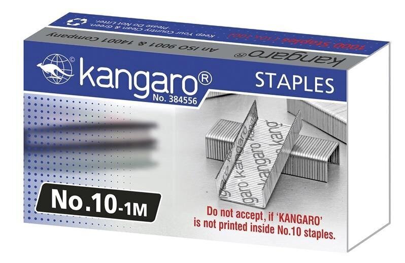 Klambrid Kangaro 10 mm, 1000 tk. цена и информация | Kirjatarbed | kaup24.ee