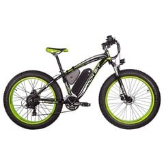 Электровелосипед RICH BIT TOP-022, 26", зеленый, 1000Вт, 17Ач LG цена и информация | Электровелосипеды | kaup24.ee