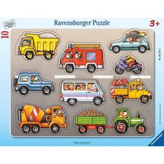 Ravensburger suur pusle Sõidukid, 10 tk цена и информация | Пазлы | kaup24.ee