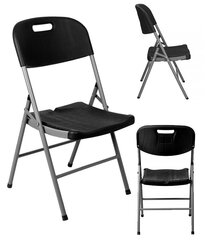 Premium klassi kokkupandavad toolid, 4 tk, must hind ja info | Aiatoolid | kaup24.ee