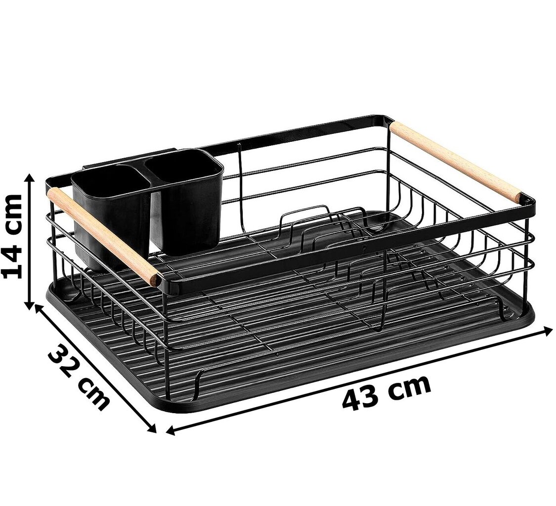 Nõudekuivatusrest Ergun, 14x43x32 cm hind ja info | Köögitarbed | kaup24.ee