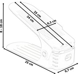Jalatsihoidja, must hind ja info | Hoiukastid ja -korvid | kaup24.ee