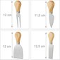 Bambusest juustualuse ja nugade komplekt Warna, 22 cm hind ja info | Köögitarbed | kaup24.ee