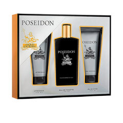 Kehakosmeetika komplekt Poseidon Gold Ocean EDT meestele: tualettvesi 100 ml + habemeajamisvesi 100 ml + dušigeel 100 ml цена и информация | Мужские духи | kaup24.ee