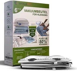 Vaakumkottide komplekt riietele Sanawatec, 6 tk hind ja info | Riidepuud ja -kotid | kaup24.ee