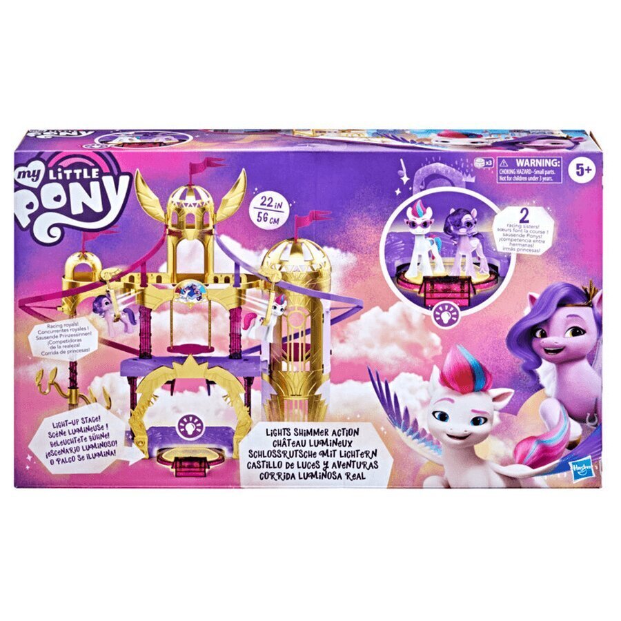 My Little Pony võidujooks lossi koos valgustusega koos figuuridega цена и информация | Tüdrukute mänguasjad | kaup24.ee