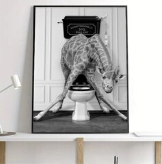 Постер на холсте Giraffe, 30х40см цена и информация | Настенные деревянные декорации | kaup24.ee