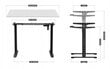 Elektriline lauaraam 18 cm x 135 cm x 41 cm, must цена и информация | Arvutilauad, kirjutuslauad | kaup24.ee