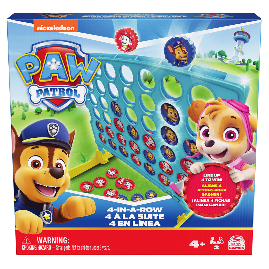 Four in a Row puzzle mäng lastele Paw Patrol цена и информация | Lauamängud ja mõistatused | kaup24.ee